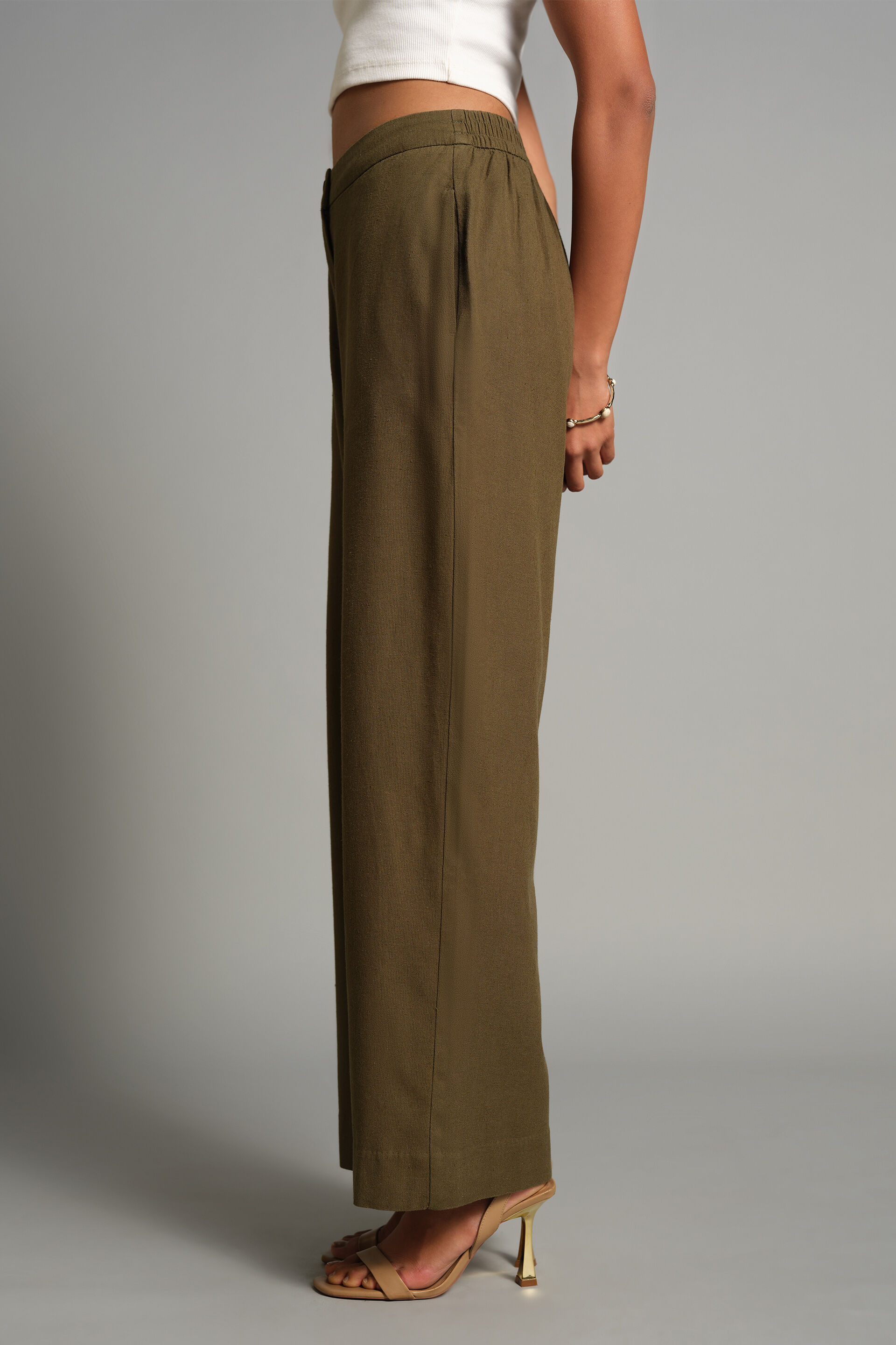 Sun & Sand Olive Flair Pants, Olive, image 3